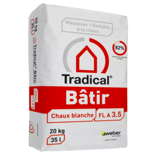 Chaux blanche TRADICAL BATIR FL A 3.5, sac de 20KG