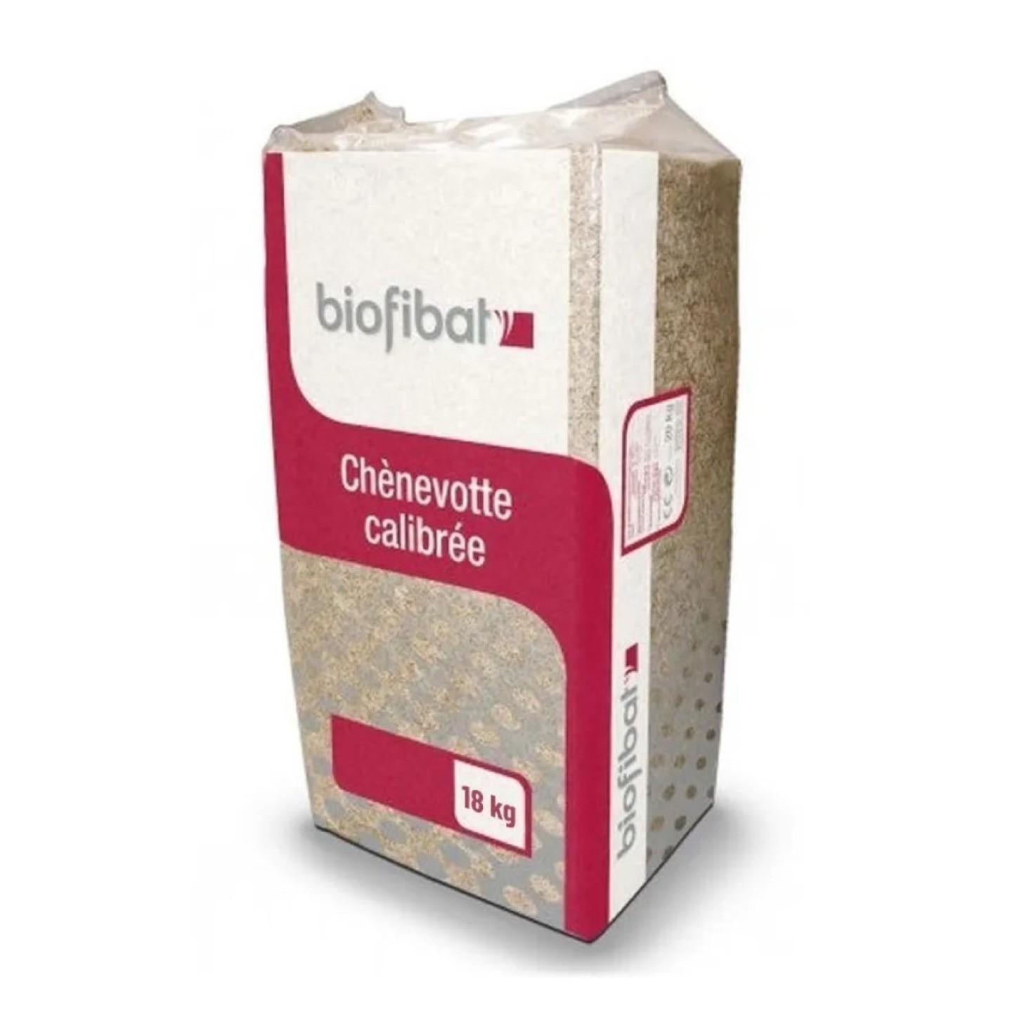 Chènevotte paille de chanvre, sac de 18KG - BIOFIBAT