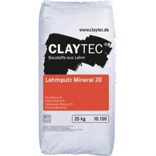 Enduit d'argile MINERAL 20 / sac de 25kg - CLAYTEC