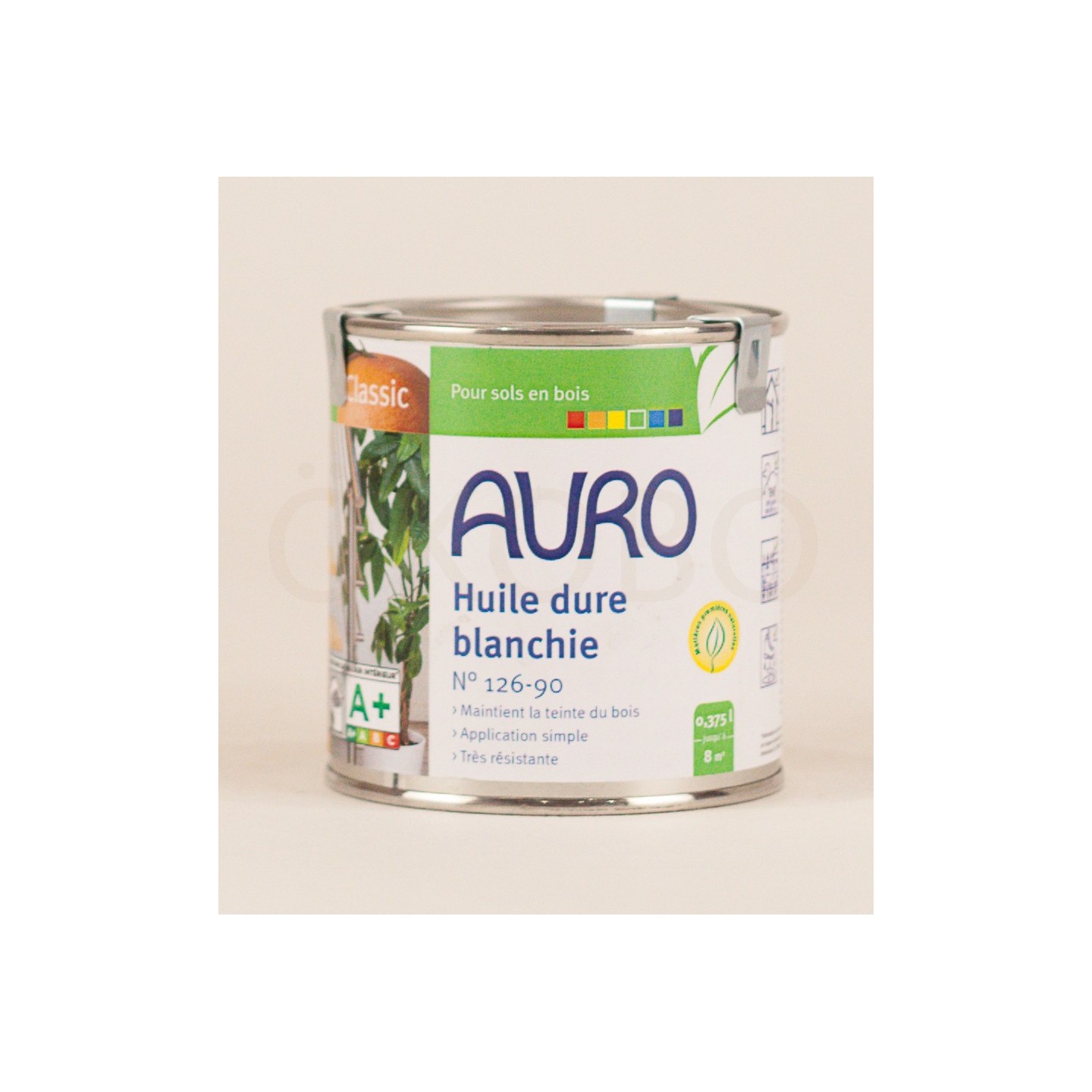 Huile dure blanchie N°126-90 - AURO - 0,375l